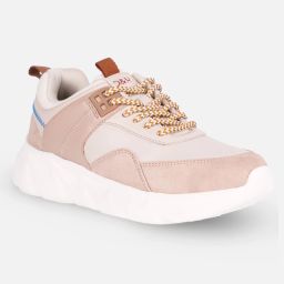 Nude Cream All Seasons Wearing Sneakers For Women-image-46