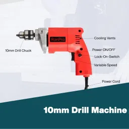 ranpra 10MM Drill Machine with 13Pcs Drill bit & 5Pcs Drill Bit And 6 Hand Tool Kit Power & Hand Tool Kit image 2
