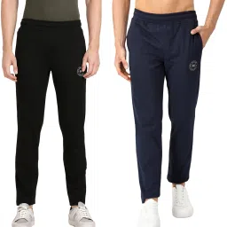 Pack of 2 Men Solid Multicolor Track Pants-image-3