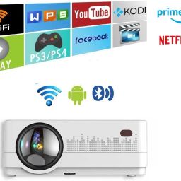 IBS ANDROID 9.0 YOUTUBE NETFLIX HD LED 3D Projector 5000 Lumens, HDMI USB VGA AV, 1280*720P (5000 lm) Portable Projector image 4