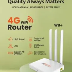 Realtime W-8 + (Plus) 4G Router 2.4 GHz 300 Mbps Wifi Speed Dual Band External Antenna MiFi (Sim Based) image 2