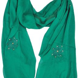 Chiffon Embroidered Green Women Dupatta-image-116