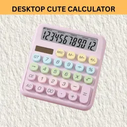 Desktop Calculator, 12-Digit Large LCD and Large Buttons for Office, Homes I440 Basic Calculator-8