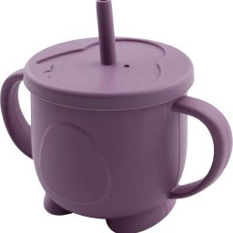Baby silicon cup with straw training system , BPA free Sippy cup-14