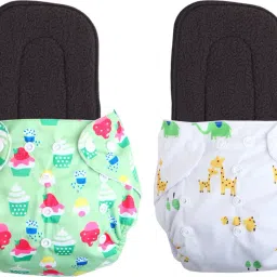 Print Reusable Cloth Diapers + Insert Pad Washable 100% Absorption 0-3 yr -33Tex-0