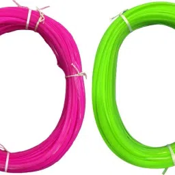 Plastic Broom Koodai Wire Craft Basket Making Pack 2 (Pink, Neon Green)-13