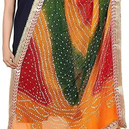 Chiffon Printed Multicolor Women Dupatta-picture-12