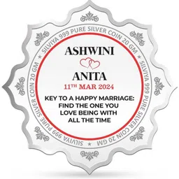 silviya BIS Hallmarked Personalized Anniversary & Wedding (AW-3-20G990) S 999 20 g Silver Coin-picture-48