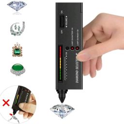 dia High Accuracy Jewelry Diamond Tester Mini LED Magnifying Analog Voltage Tester image 2