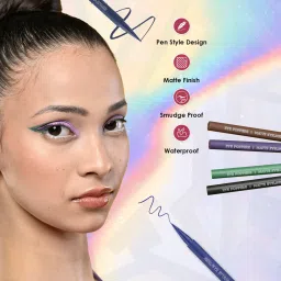 glam21 Eye Poppers Matte Eyeliner Intense Pigment Smudge & Waterproof Color Pen Style 0.55 g image 3