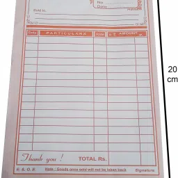 accounts Cash Memo 100 +100 Pages A5 Cash Memo Book 100 Pages A5 1-Part Cash Memo image 2
