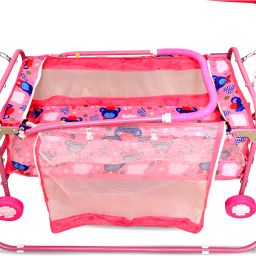 steeloart Baby Cradle For Baby With Swing buggi, mosquito net and Heavy Body Frame image 3