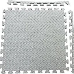 kobo Puzzle Exercise Mat, EVA Foam Interlocking Tiles, Protective Flooring for Gym and Cushion for Workouts (6 Feet x 4 Feet) Grey 12 mm Exercise & Gym Mat image 3