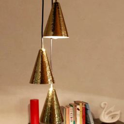 kapoor lampshades Montage Yellow Brass Cluster Hanging Light-picture-44