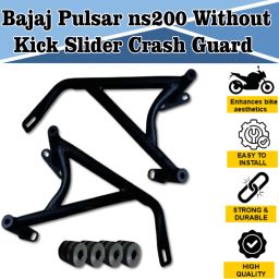 Bajaj Pulsar NS 200 Crash Protection Engine Guard Wihtout Kick Bike Crash Guard-17