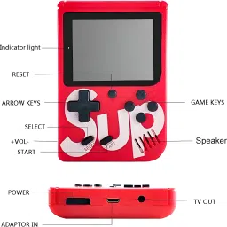 HG WORLD Sup R35X 2 Player Retro 400 In 1 Classic Video Game Portable Handheld Gaming Console Revisit Childhood,old video game (Best Gift & Fun) for All Ages 32 GB with Full HD AV Output, Video Game Hand, Double Player image 4