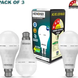Set of 3 – 12W LED Bulbs for Home & Office Lighting 4 hrs Bulb Emergency Light-16