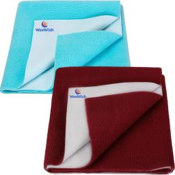 Waterproof, Cotton, Fleece Dry Sheet, Reusable & Washable, (MEDIUM) - PACK OF 2-image-90