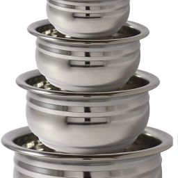 Stainless Steel Serving Bowl Stainless Steel Urli/Handi Set Container Set/tapeli/patila Cookware Set of 5 Pcs-22
