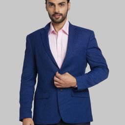 Men Self Design Single Breasted Formal Blazer-image-55
