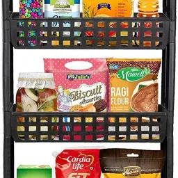 5 Layer | Dark Brown | SLIM SIGNATURE Series- Smart Storage Organizer – Multipurpose & Easy-To-Move Slide Out Shelf Rack Trolley (Eco-Plastic) With Wheels for Kitchen | Bedroom | Bathroom | Home | Pantry | Washing & Utility Area Plastic Kitchen Trolley-image-59