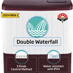 8.5 kg Semi Automatic Top Load Maroon, White-14