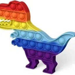 Push Pop it Bubble Fidget Toy, Stress Relief and Anti-Anxiety Tools Sensory Toy for Autism to Relieve Stress for Kids and Adult Rainbow Dinosaur Shaped-image-40