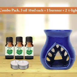 PEEPRESION Home Scented Oil Burner With 2T-light & 3 Jasmine Scented Oil(10ml Each) Home, Office, Spa, Hotel Diffuser-27