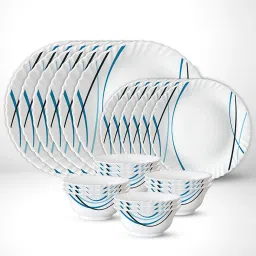 Pack of 24 Opalware Galaxy Series Merlin 24 pcs Dinnerset, Opalware Crockery For Dining & Gifting Dinner Set-image-61