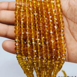 Brown Transparent 4mm|16 inches with 140-150Beads Per Strings(Pack of 3)-image-82