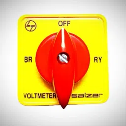 Salzer (L&T) 6A Voltmeter Selector Switch (VSS) (Voltage between phase with OFF) Cat no: 61312SAB13TDYR-8