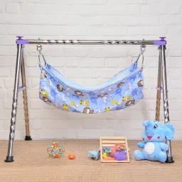 Semi Foldable Cradle With Round Frame (Purple)-picture-7