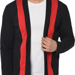 Men Asymmetric Full Sleeve Multicolor Shrug-image-80