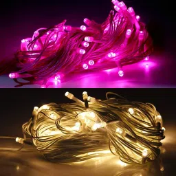 60 LEDs 14.99 m Pink, Gold Flickering, Steady String Rice Lights-image-15