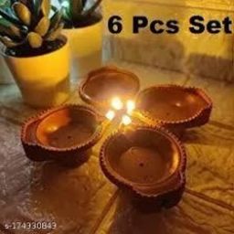 WSDx6 Plastic (Pack of 6) Table Diya Set-image-16