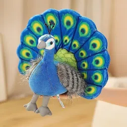 Beautiful Peacock Bird Soft Stuffed Plush Toy for Kids Boys & Girls Green 30cm- 30 cm-81