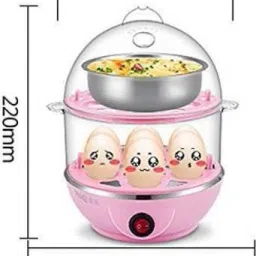 harsh narrow fab 14 Egg Cooker Double Layer Egg Boiler Electric Cooker 14 Egg Poacher for Steaming, Cooking, Boiling Egg Cooker WITH EGG CUTTER Egg Cooker Egg Cooker image 2