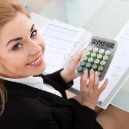 vinskep 9685 Transparent Desk Calculator With Mechanical Buttons And 10 Digit Display Basic Calculator image 4