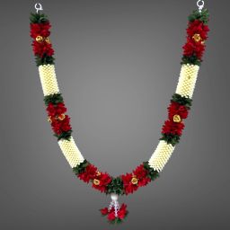 Rishi Mala for God Photo Frame Decoration Multipurpose Soft Fabric Garland-15