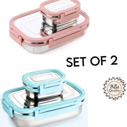 Pink & Light Blue 2 ST Lunch box 2 Containers Lunch Box-image-17