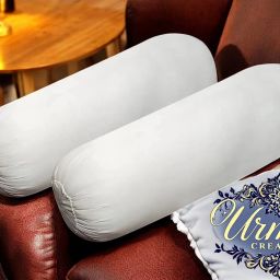 Round Microfibre Solid Bolster Pack of 2-image-42