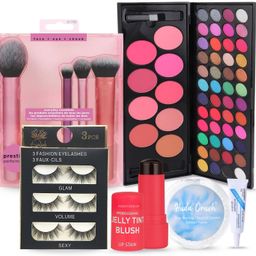huda crush Diwali Gifts Makeup Kit - Eyeshadow, Brushes, Eyelashes, Blush, Compact & Glue-picture-5