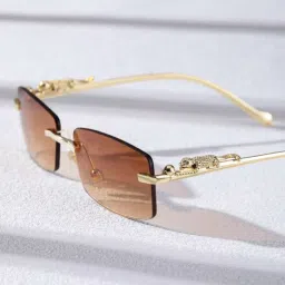 Gradient, Toughened Glass Lens, UV Protection Retro Square, Rectangular Sunglasses (Free Size)-image-30