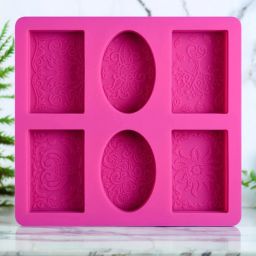 6 Cavity Mix Mould Pink Silicone Ice Cube Tray-image-50