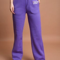 Women Solid Purple Track Pants-image-64
