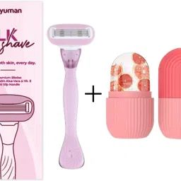 SilkShave Body Razor Combo Ice Roller, 5 Blade with Face Massager, Women-26