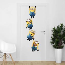 25.4 cm Hanging Minions Wall Sticker for Bedroom Size - 25X116 CM Self Adhesive Sticker-image-85