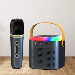 SACRO Bluetooth Speaker Support FM/AUX/USB With Karaoke Mic and High Quality SoundV322 10 W Bluetooth Laptop/Desktop Speaker-image-22