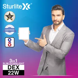 sturlite Dex 22W (3 in1) Square LED Downlight - (Pack of 4) Ceiling Light Ceiling Lamp image 2
