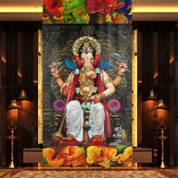 214 cm (7 ft) Polyester Room Darkening Door Curtain Single Curtain-image-48